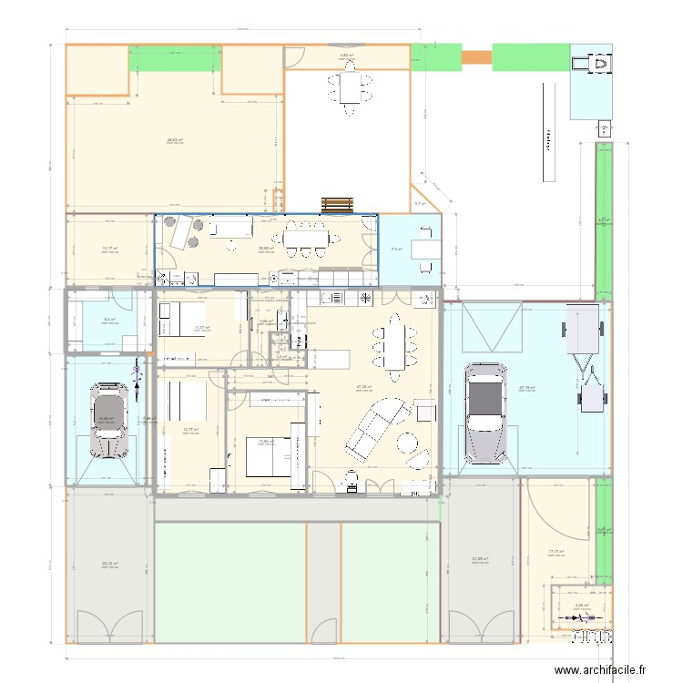 Saint andré octobre 2024. Plan de 29 pièces et 438 m2