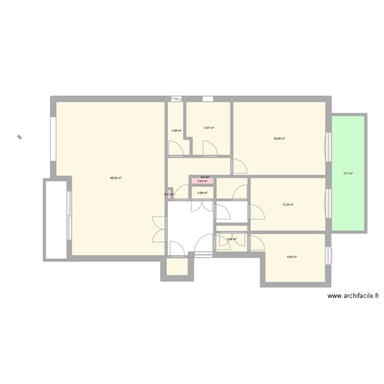 Erwin4. Plan de 12 pièces et 124 m2