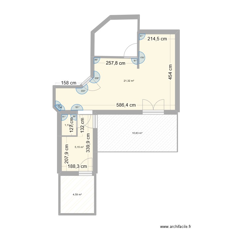 Beaufleury 6. Plan de 5 pièces et 43 m2