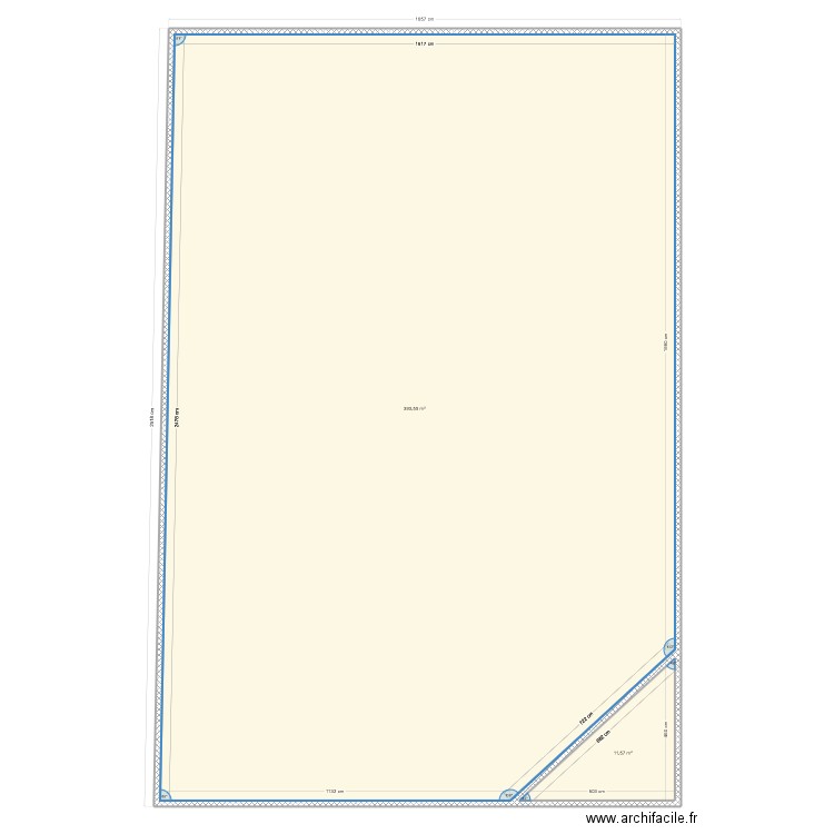 terrain villelongue projet 3 maisons. Plan de 2 pièces et 405 m2