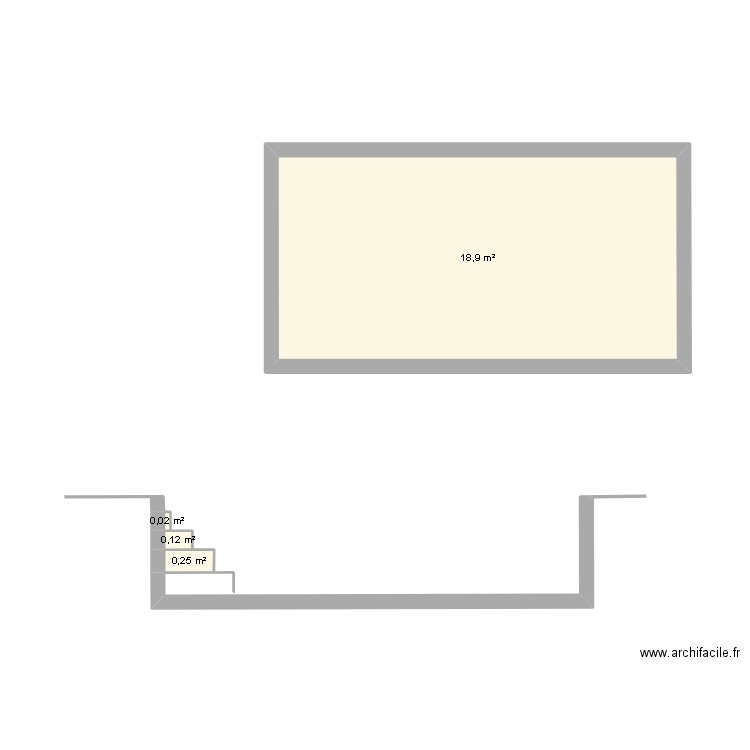 plan en coupe piscine projet. Plan de 4 pièces et 19 m2