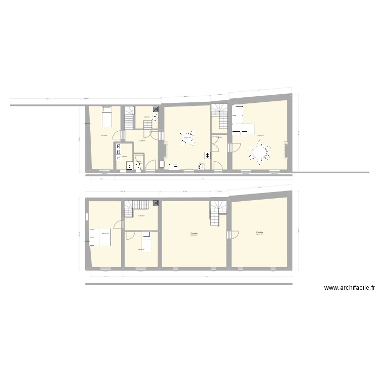 Grandjean 4RM_02. Plan de 15 pièces et 209 m2