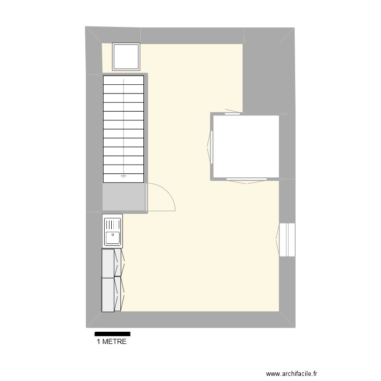 LLucia 10 R+4. Plan de 4 pièces et 39 m2