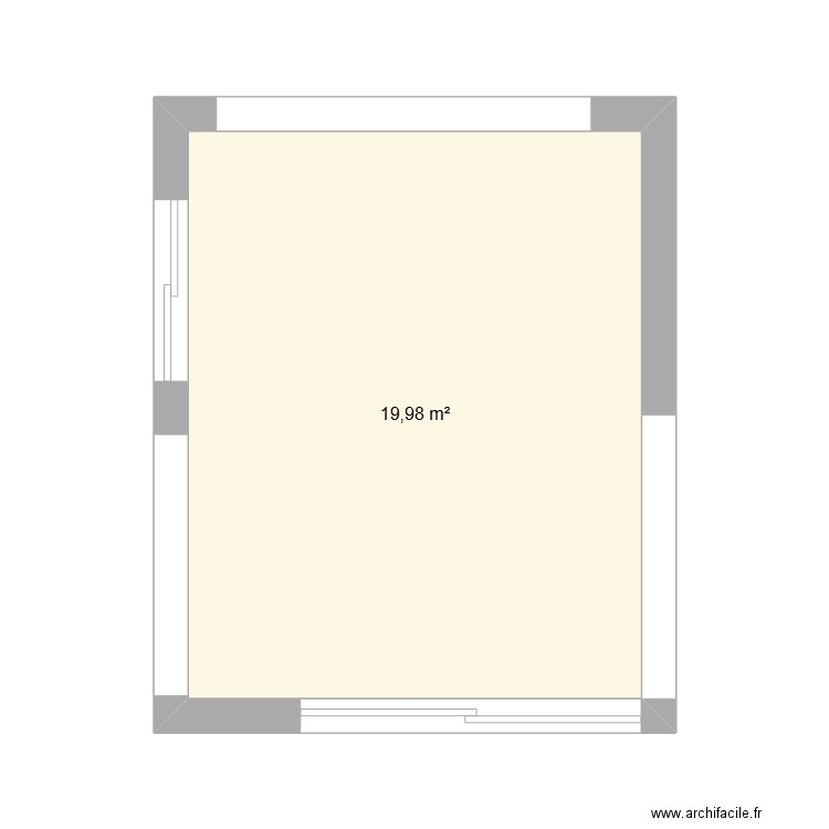 Mini-maison. Plan de 1 pièce et 20 m2