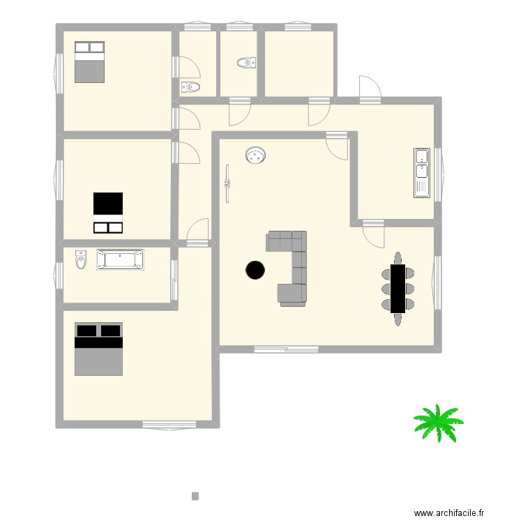 Ma première maison. Plan de 8 pièces et 153 m2