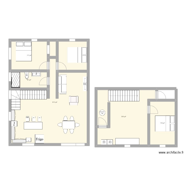 verdun. Plan de 5 pièces et 112 m2