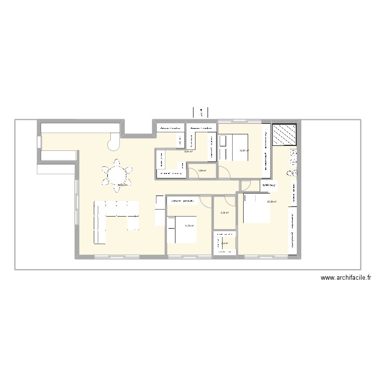 2024-01-12 PLAN MAISON. Plan de 8 pièces et 126 m2