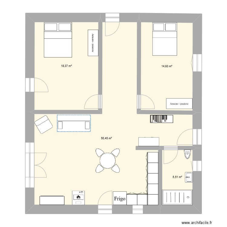 Sachemont 16112024. Plan de 4 pièces et 89 m2