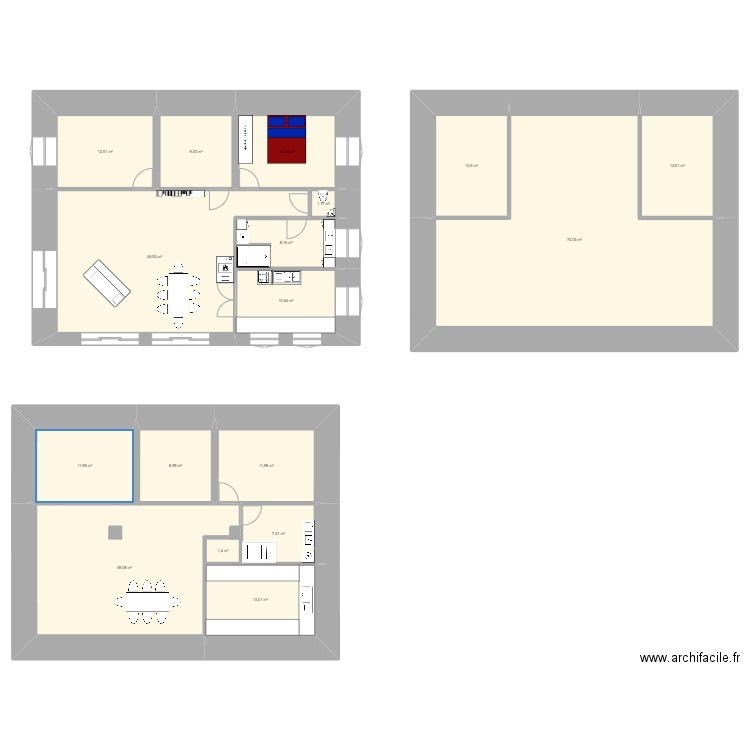 Maison plan 1. Plan de 17 pièces et 292 m2