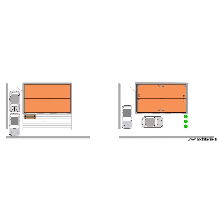 projet final maison. Plan de 2 pièces et 67 m2