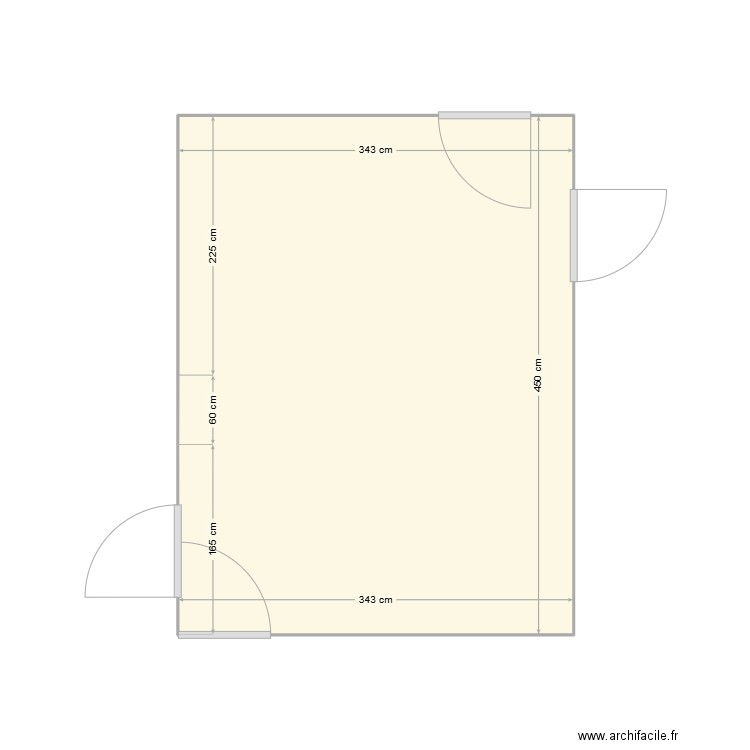 cuisine. Plan de 1 pièce et 15 m2