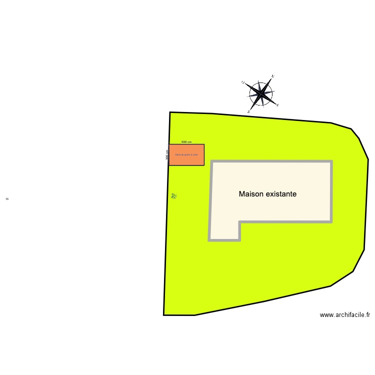 Cabanon 3D. Plan de 2 pièces et 164 m2