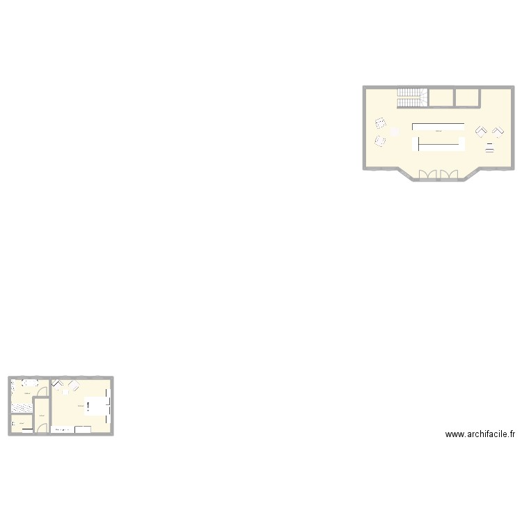 CHAMBRE PARIS. Plan de 4 pièces et 59 m2