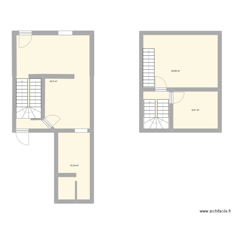 Maison RDG 115. Plan de 4 pièces et 76 m2