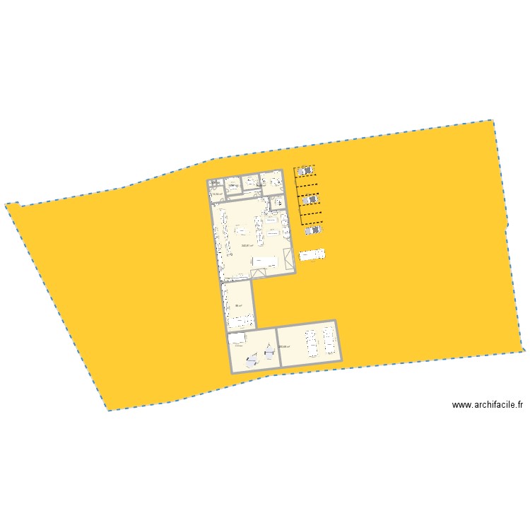 plan nouveau depot. Plan de 7 pièces et 770 m2