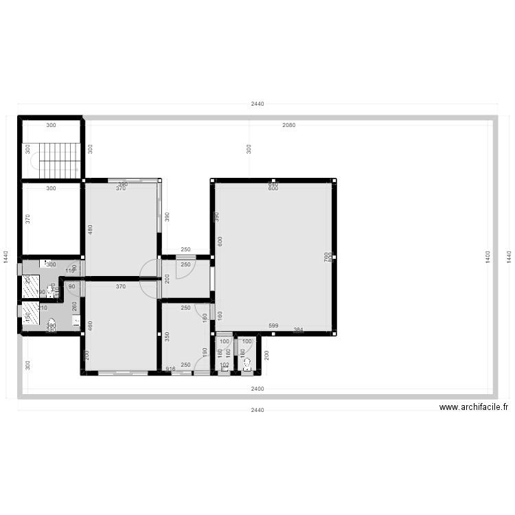 RW Project. Plan de 12 pièces et 318 m2