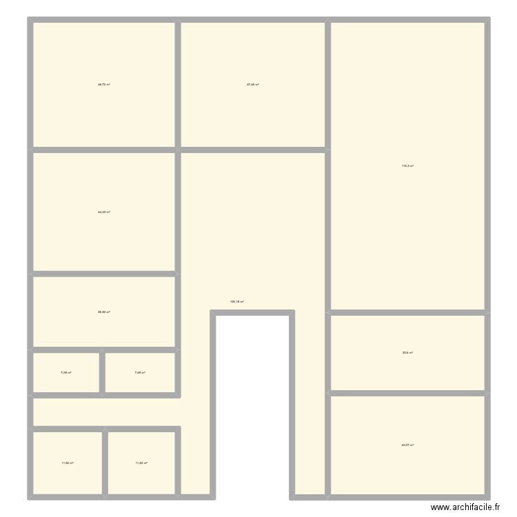 atgc. Plan de 12 pièces et 490 m2