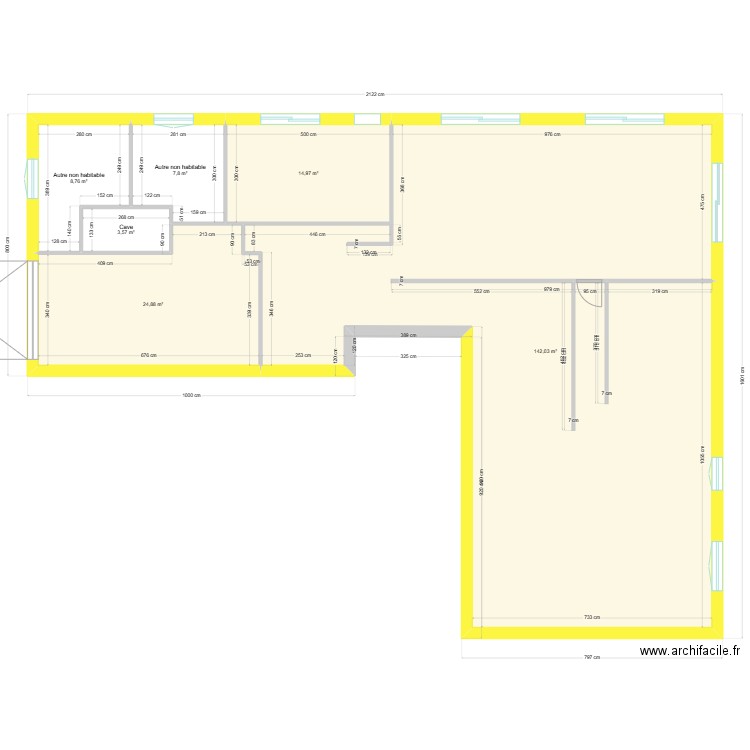 Maison Le Pian 2001_01. Plan de 6 pièces et 202 m2