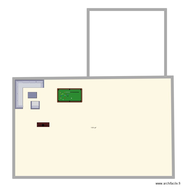 maison. Plan de 1 pièce et 166 m2