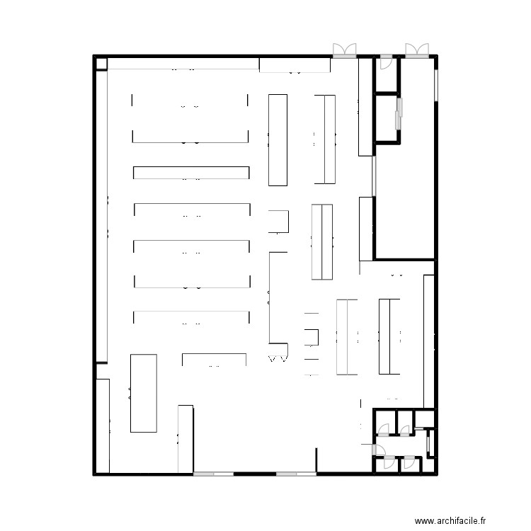 plan netto hopital. Plan de 11 pièces et 43 m2