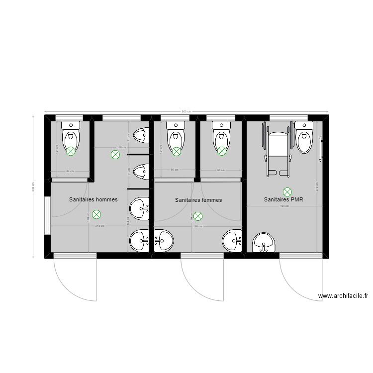 Plan Sanitaire Mairie du MAROGOT. Plan de 5 pièces et 15 m2