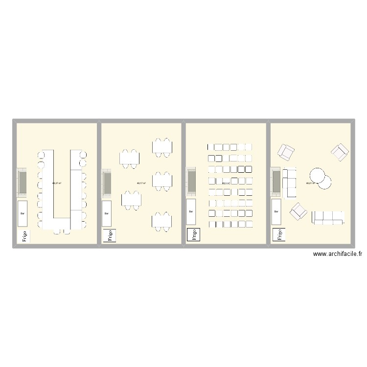 GRAND SALON. Plan de 4 pièces et 193 m2