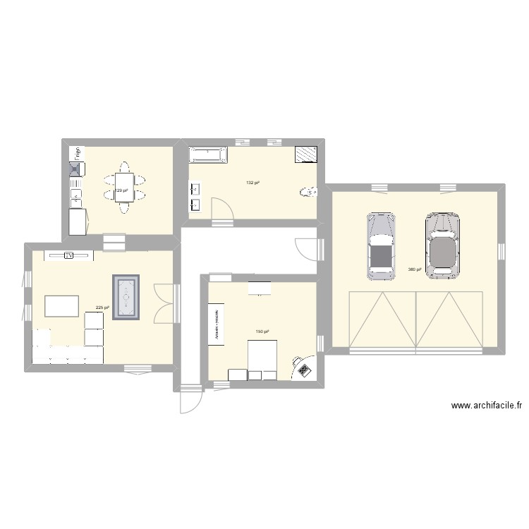 ma maison de reve math 9e. Plan de 5 pièces et 93 m2