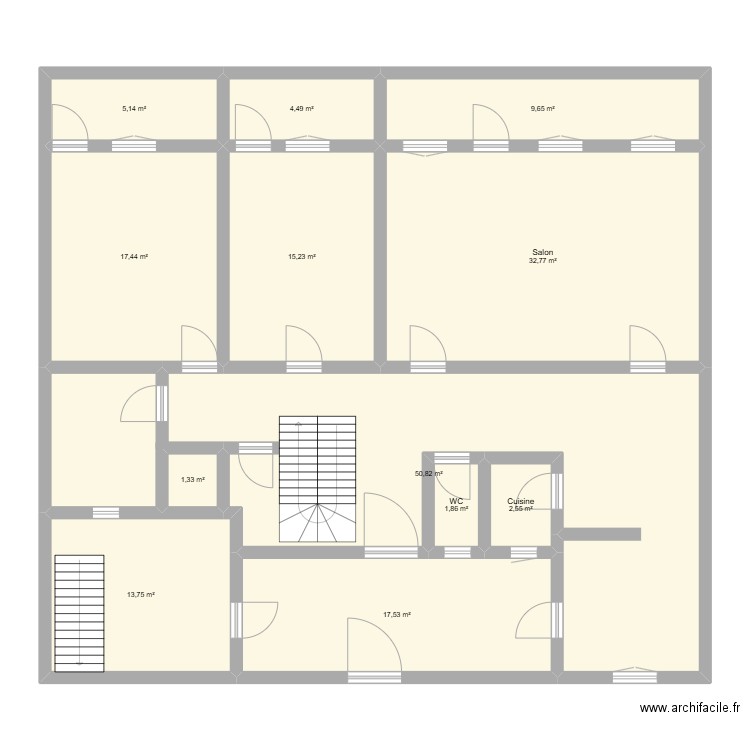 kamel1. Plan de 12 pièces et 173 m2