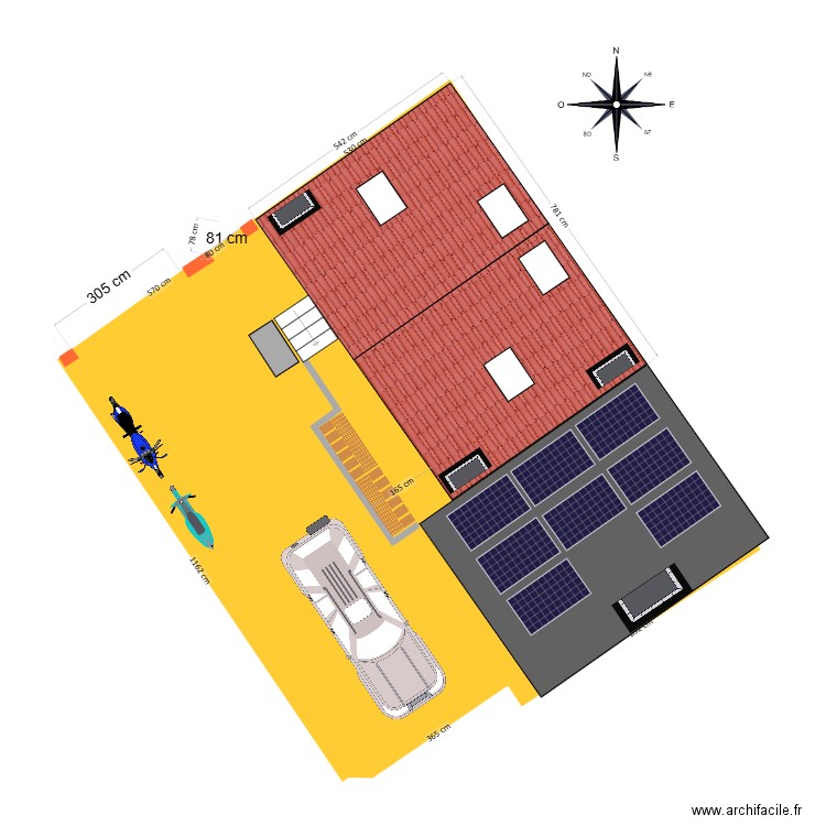 15 HA vue du dessus actuel. Plan de 0 pièce et 0 m2