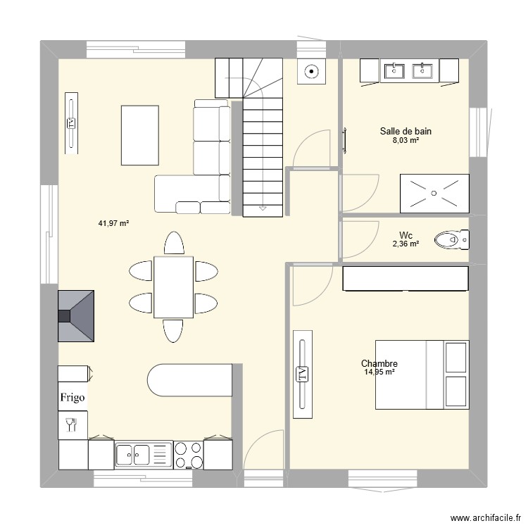 quentin. Plan de 4 pièces et 67 m2