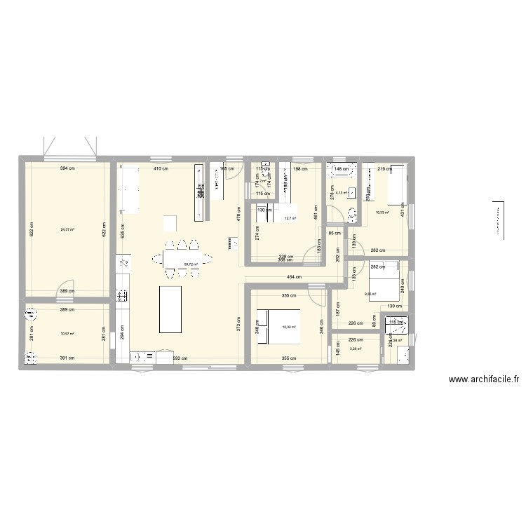 maison 2. Plan de 11 pièces et 152 m2