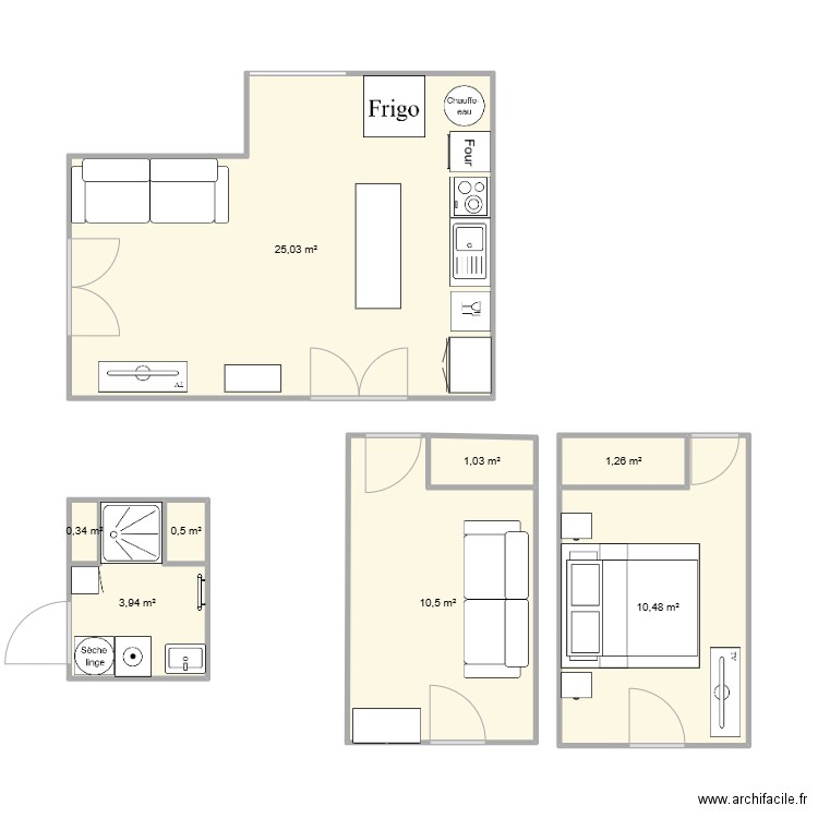 leognan 2. Plan de 8 pièces et 53 m2