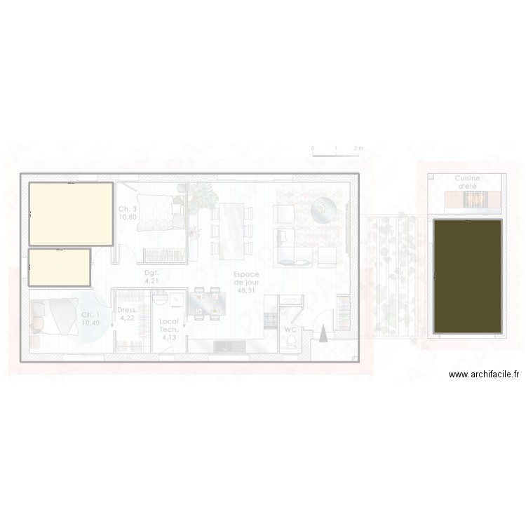 test001. Plan de 3 pièces et 3348 m2