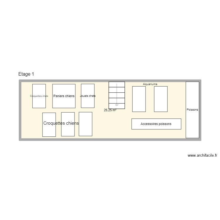 TRUFFAUT ETAGE. Plan de 1 pièce et 25 m2