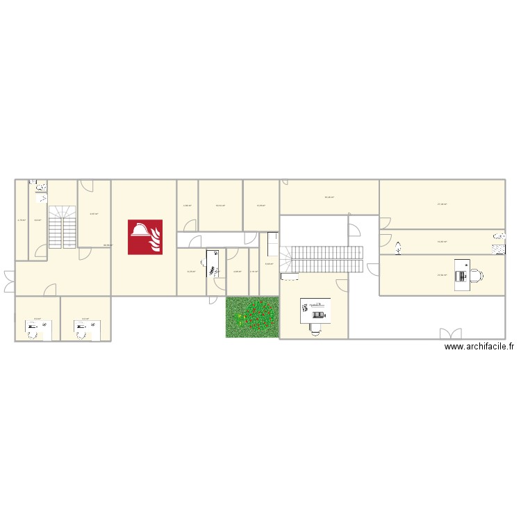 essai01. Plan de 19 pièces et 247 m2