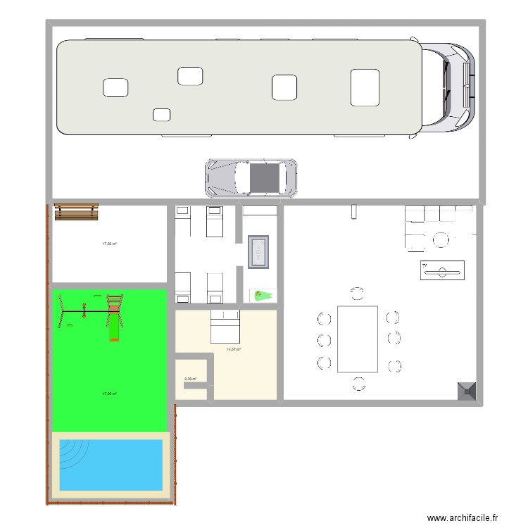 plan maison. Plan de 4 pièces et 82 m2