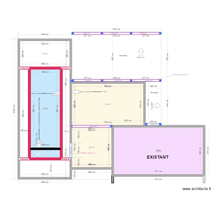 CAYROL VS CUISINE ET PISCINE ET TERRASSE. Plan de 8 pièces et 148 m2