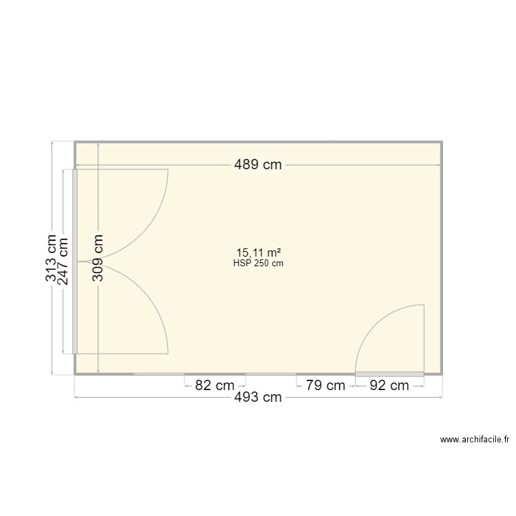 Garage. Plan de 1 pièce et 15 m2