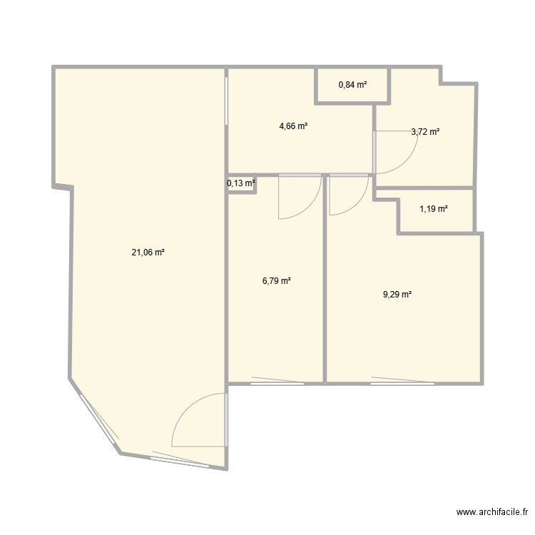 Montigny. Plan de 8 pièces et 48 m2