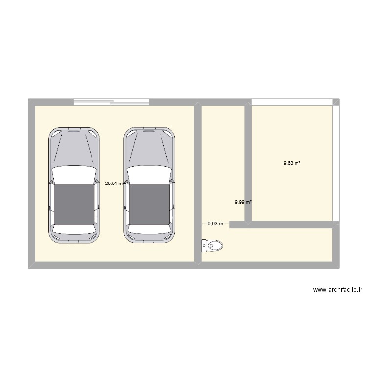 Anthony Abisset. Plan de 3 pièces et 45 m2