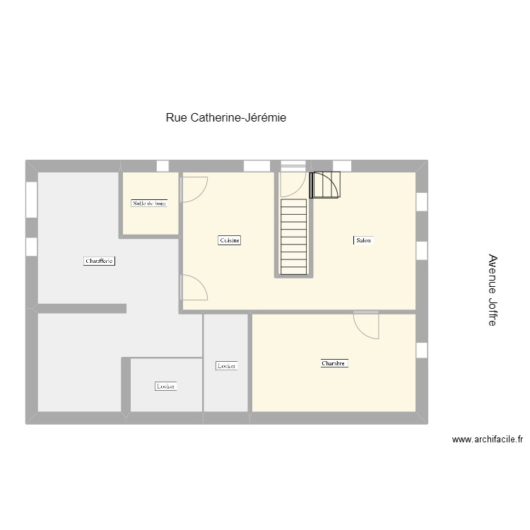 1er étage. Plan de 4 pièces et 88 m2