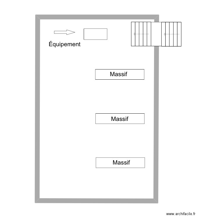 Zone 5. Plan de 1 pièce et 71 m2