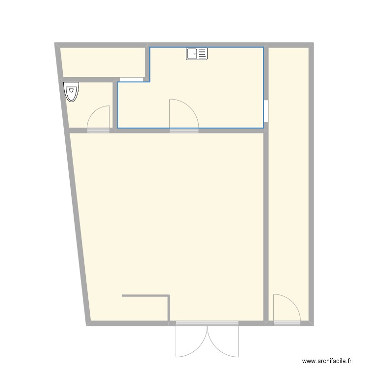 PLAN. Plan de 4 pièces et 30 m2