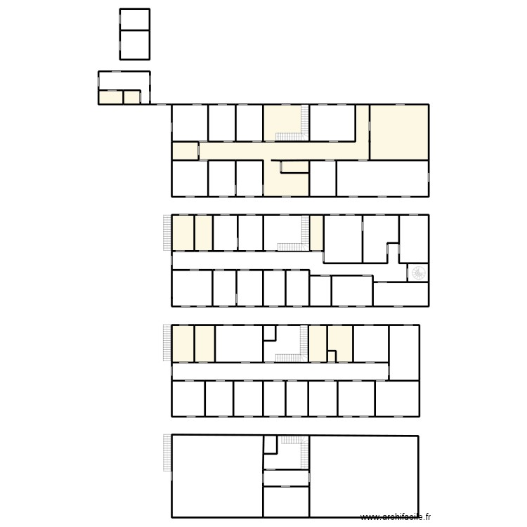 CADA Châteaubourg. Plan de 57 pièces et 1065 m2