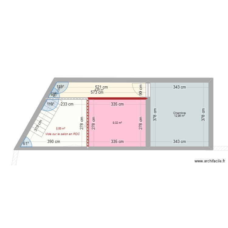 132 STALINGRAD V4. Plan de 6 pièces et 71 m2