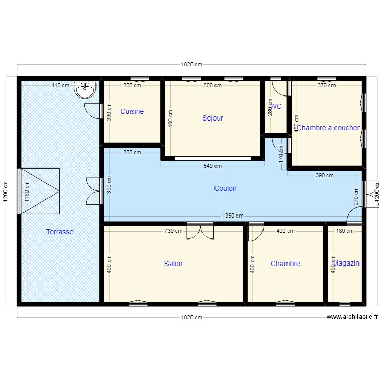 Plan 14X12 Cliente N 33 35 72 08. Plan de 9 pièces et 195 m2