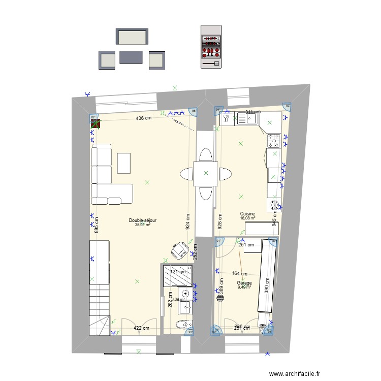 maison gizia 4. Plan de 11 pièces et 140 m2