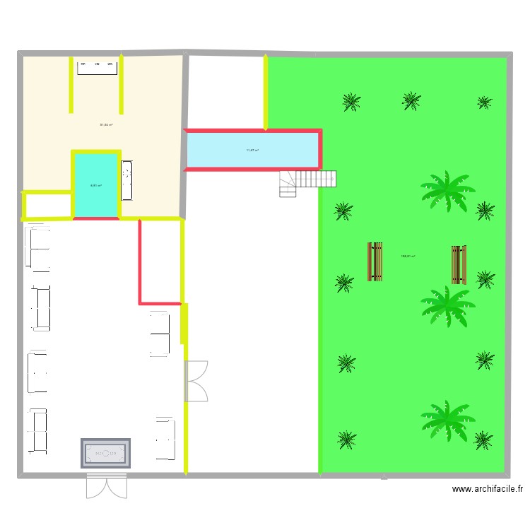 LAJAIRA. Plan de 4 pièces et 269 m2