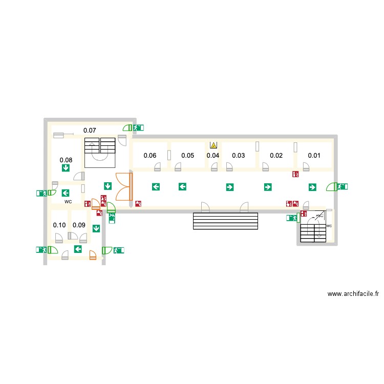  Sacré Coeur de Stockel - Vieux bâtiment - Etage 0. Plan de 12 pièces et 6 m2