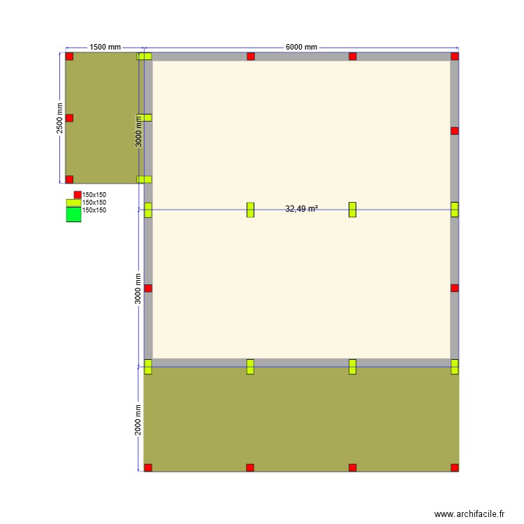 Шарапово Баня. Plan de 3 pièces et 46 m2